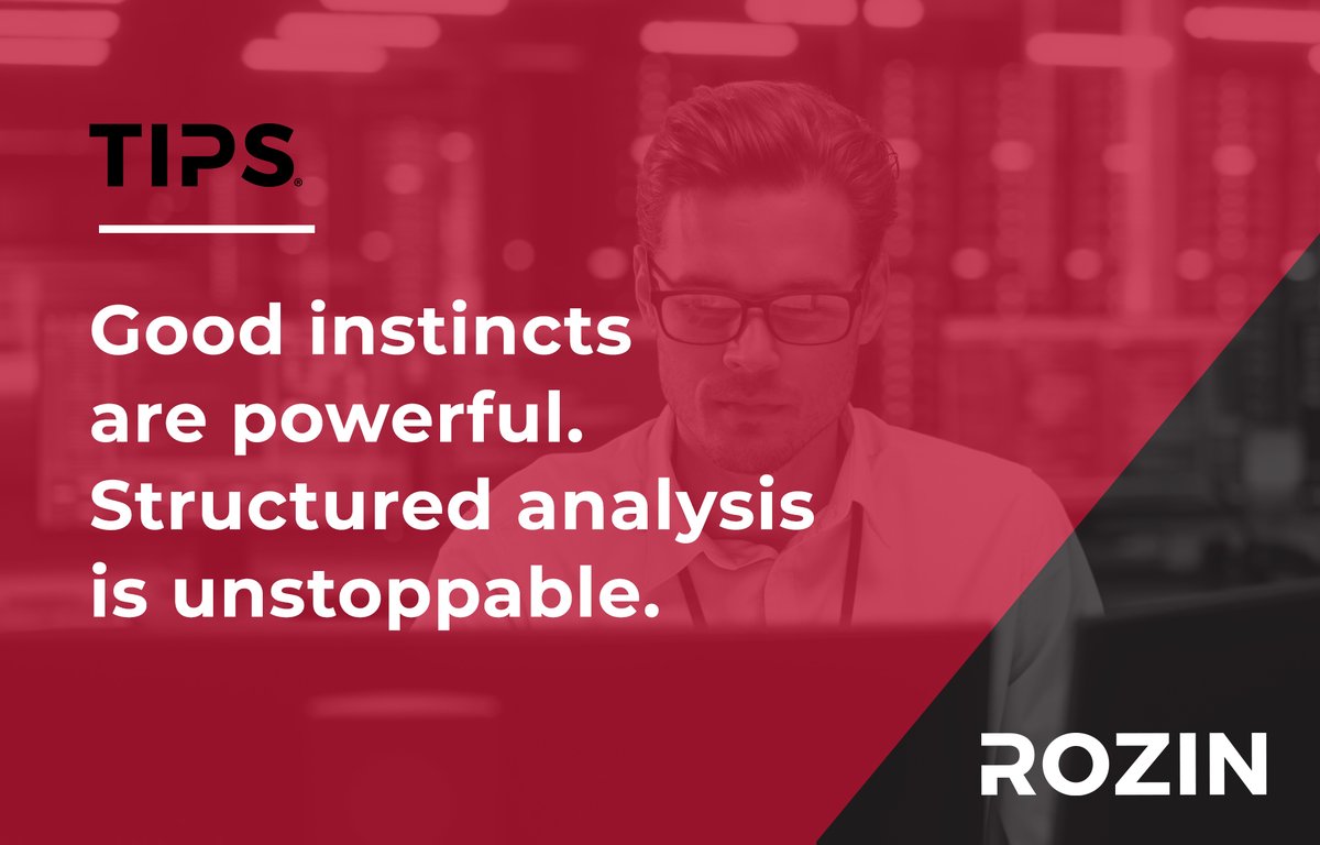 Rozin_Tech's tweet image. Good instincts are powerful. Structured analysis is unstoppable. TIPS® combines human judgment with proven SPJ frameworks. #RozinTechnologies #TIPS #SPJ #SecuritySolutions