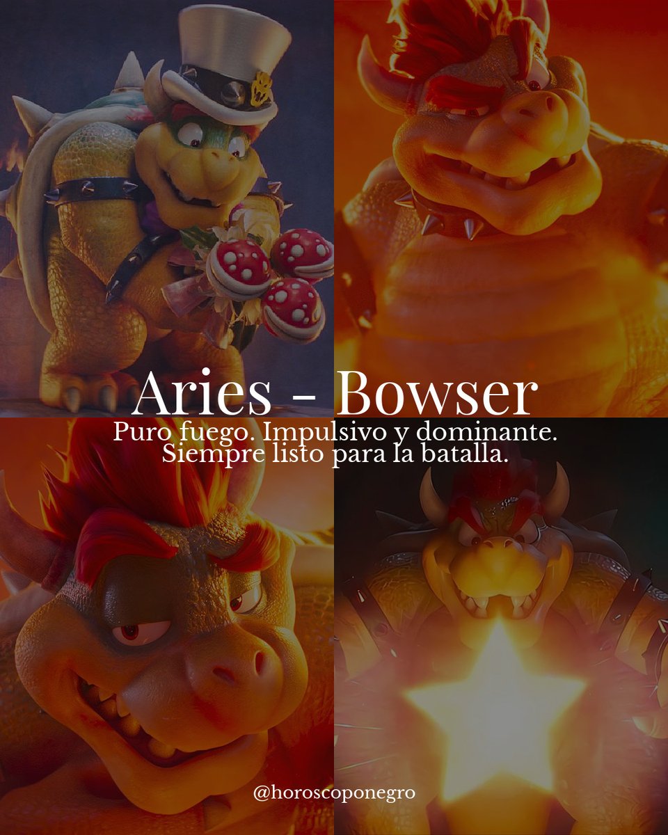 aries_hn's tweet photo. ¿Qué personaje del mundo de Mario Bros eres según tu signo? ✨🔮 Versión Horóscopo Negro 🖤 https://t.co/bMnWZJ0Bli