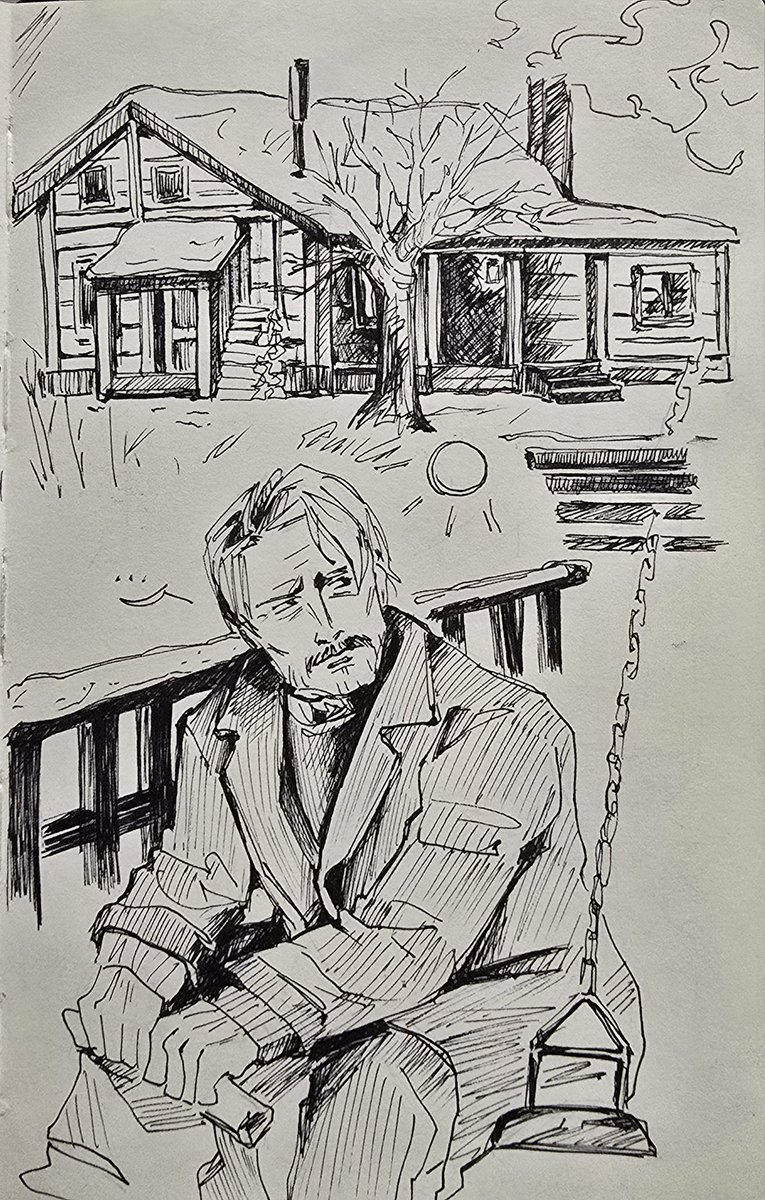 _achrist_'s tweet image. I want to make double-page spreads for each character of Hugh and Mads!!! 
 The first one is my favorite mustachioed teddy bear (^人^)
 (Elias and Will are almost ready)
#hannibal #DuncanVizla #polar