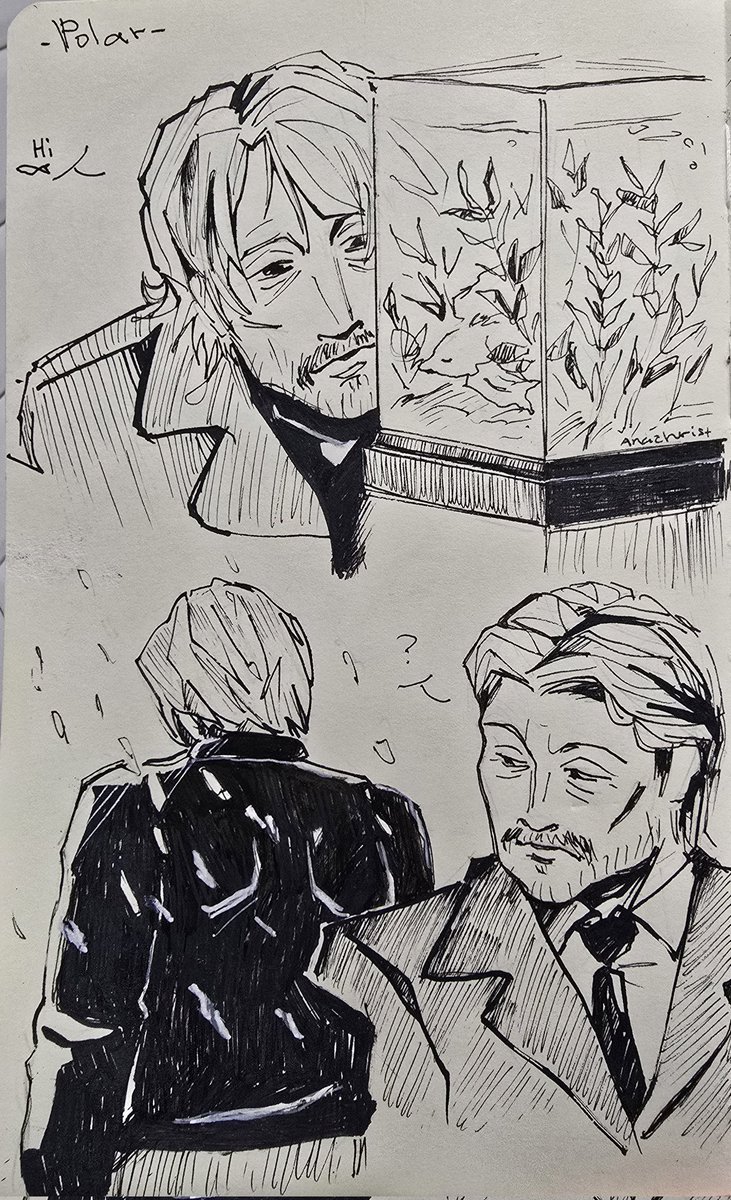 _achrist_'s tweet image. I want to make double-page spreads for each character of Hugh and Mads!!! 
 The first one is my favorite mustachioed teddy bear (^人^)
 (Elias and Will are almost ready)
#hannibal #DuncanVizla #polar
