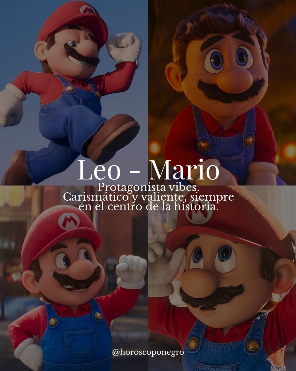 ¿Qué personaje del mundo de Mario Bros eres según tu signo? ✨🔮 Versión Horóscopo Negro 🖤