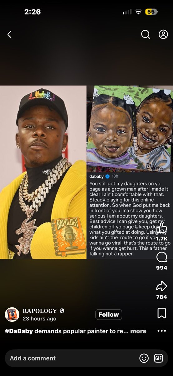 TheGirlChey's tweet image. I’m torn on the situation w @DaBabyDaBaby …I feel where he’s coming from, but then again he is a celebrity. So idk. But I wouldn’t want a grown person painting JUST my kids either 😭 like 💀