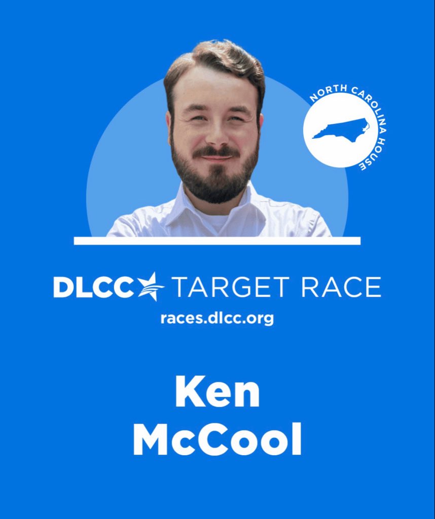 KenMcCool1's tweet photo. I’m thrilled to announce that I’ve been named a Target Race candidate by the @DLCC! National groups are paying attention, and they know that winning this election is critical to taking back power in the NC House. Learn more and support my campaign: https://t.co/iFDpH6r8XL https://t.co/pHthdNacxL