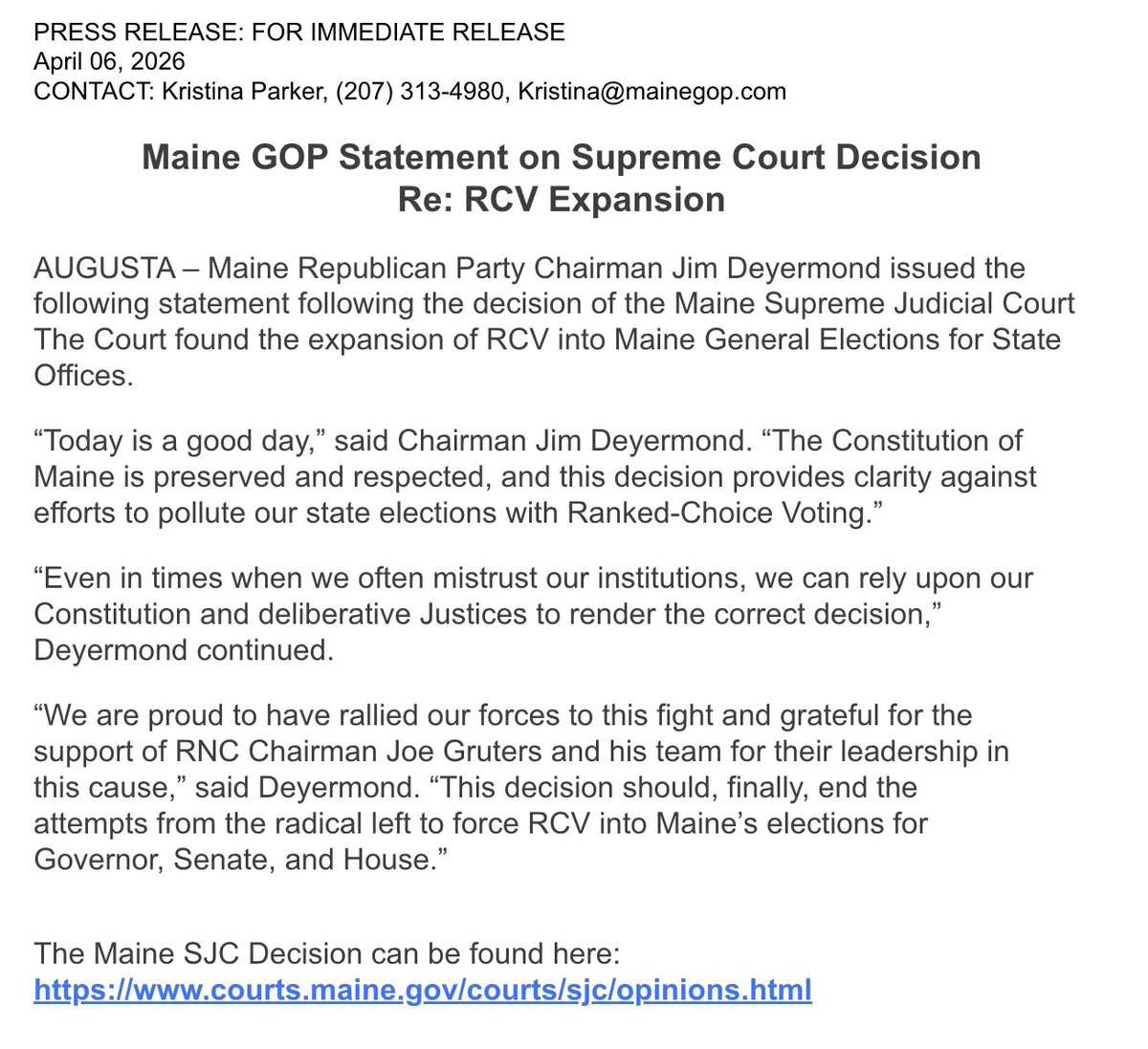 Maine GOP tweet media
