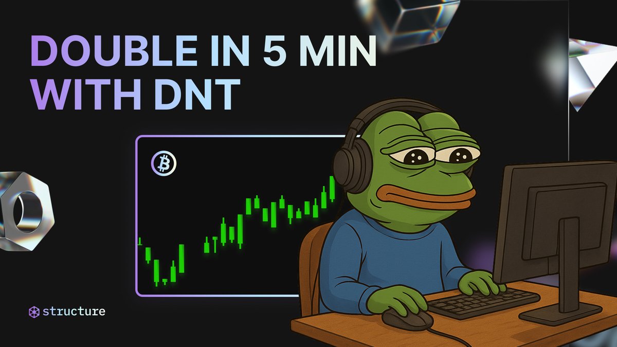 Structure_fin's tweet photo. you make coffee
you open Structure
you pick a range

5 minutes later:

→ coffee's ready
→ btc stayed flat
→ you earned 2x

That's the whole strategy

DNT was designed for one thing:
turning quiet markets into quick wins

👉 https://t.co/VILf3oGGm4