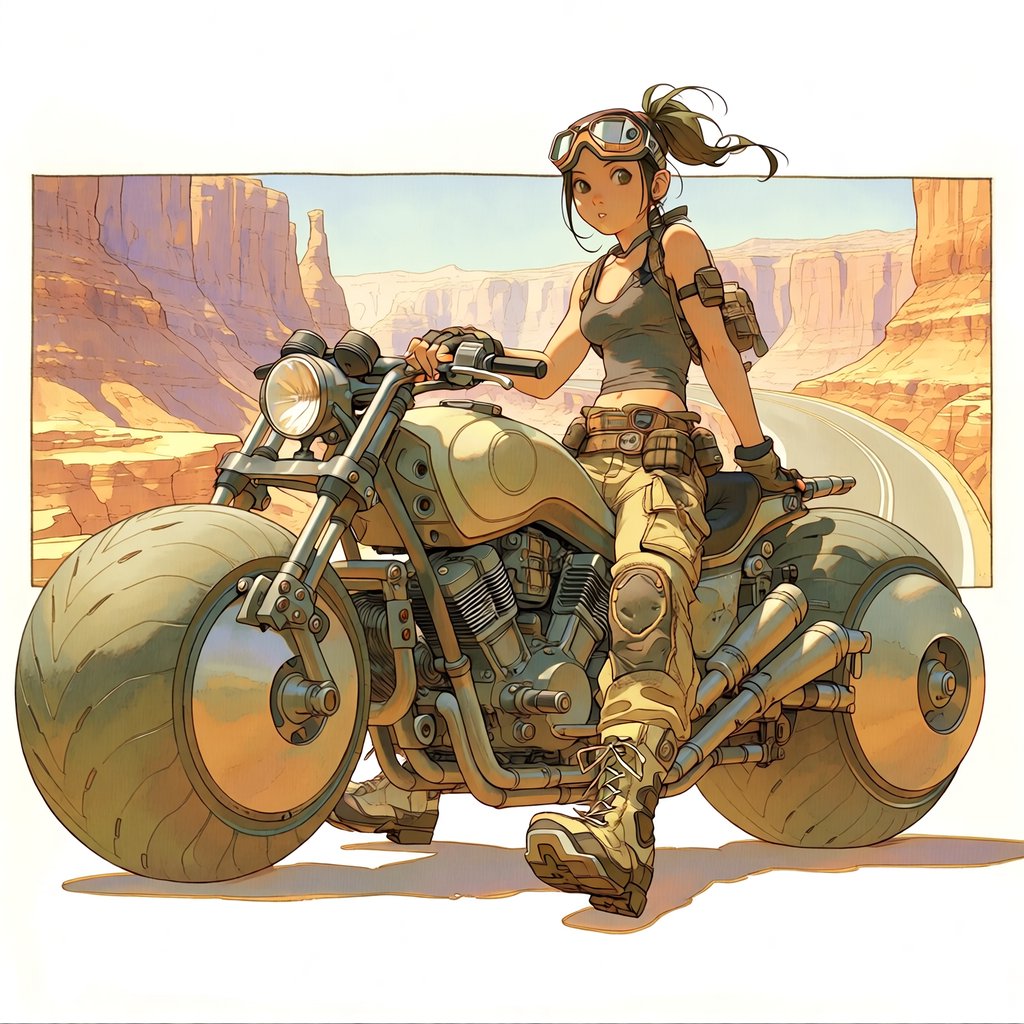 JohnSmith_EiS's tweet image. Hitting the dusty trail.
#scifi #motorcycle #bikers #AIart #AIイラスト