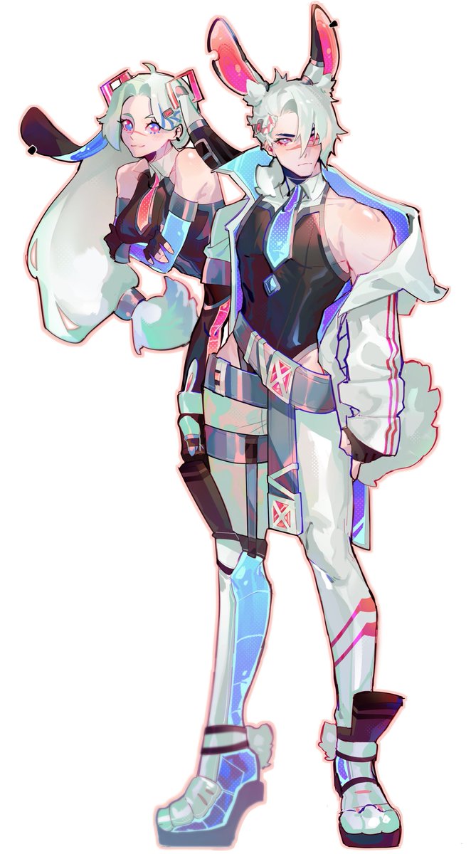 happy easter ! 🐰🤍

battle bunny concept &amp; fanart by JV0202021