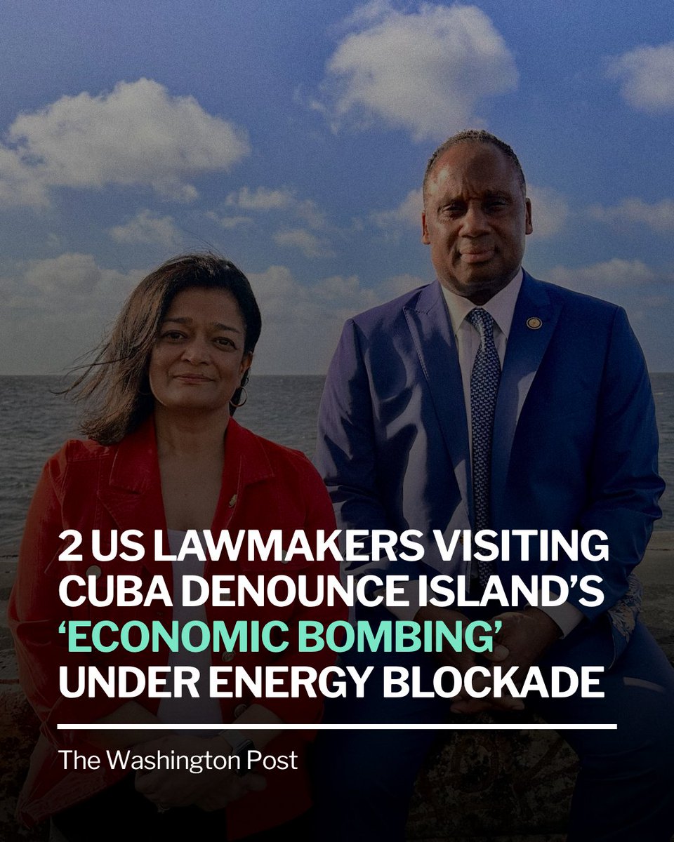 RepJayapal's tweet photo. Now is the time for us to reverse the U.S. government’s policies that no longer serve the American people or the Cuban people, starting with ending the illegal U.S. fuel blockade. https://t.co/45sLAqcSBC
