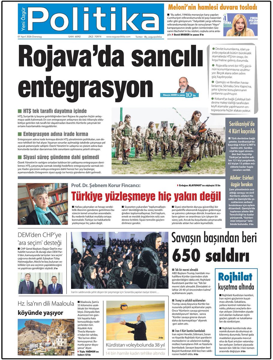 Yeni Özgür Politika tweet media