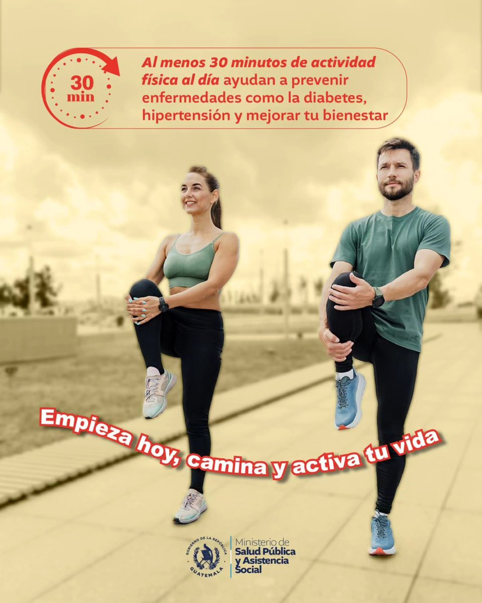 HospitalSolola's tweet photo. 💙En el Día Mundial de la Actividad Física, recordamos que incorporar movimiento en tu rutina diaria ayuda a cuidar tu cuerpo, fortalecer tu bienestar y prevenir enfermedades. 🏃‍♂️
Actívate, cuida tu salud y haz del movimiento parte de tu día. https://t.co/8JmNDdnrQx