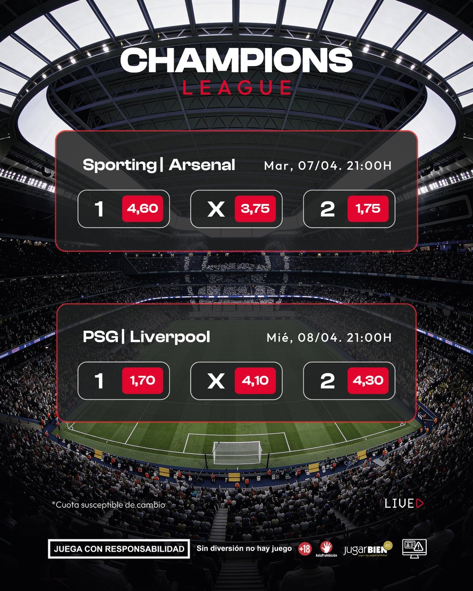 🌐⚽ Más partidos en la #UCL con lo mejor del fútbol internacional 🎯🔥 Choques de máximo nivel en cada rincón 🤔🏟️ ¿Con cuál te quedas?
