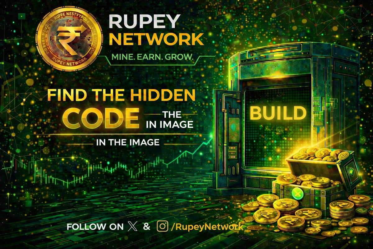 Rupeynetwork's tweet photo. Rupey Network Daily Cipher

Find today's hidden code in the image.

Day39

Enter the code in Secret Vault and win FREE RUP coins today

Follow us on X &amp; Instagram

#rupeynetwork https://t.co/YnMkjEplV0