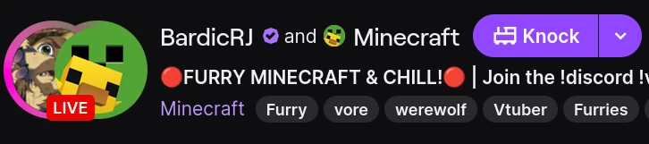 BardicRJ's tweet photo. Legit COLLABING on Twitch with MINECRAFT right now...

WILD.

https://t.co/g4bc4FEwgf https://t.co/EuEugciOc1