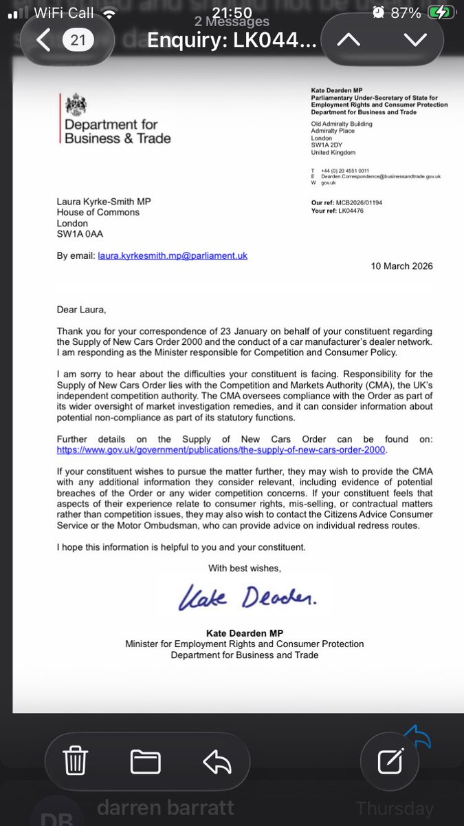 wroxham13579's tweet photo. @PGroenhuysen @Kate_Dearden @biztradegovuk Still waiting minister what are you scared off .  Reply to me . And take it further . The evidence is overwhelming. Are you involved as well https://t.co/EmC28uGkZl