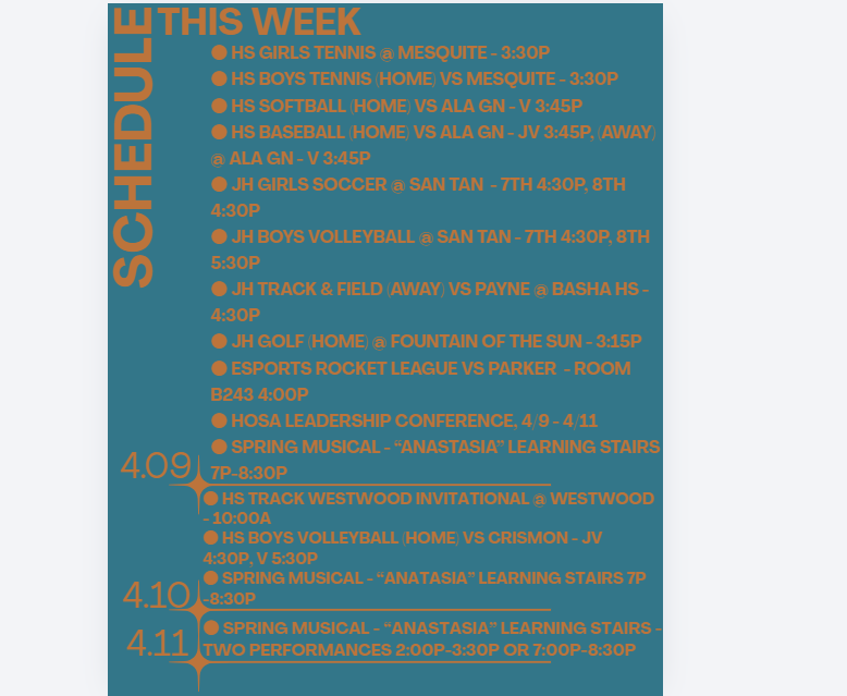 ehs_firebirds's tweet photo. Check out this week's activities! https://t.co/yaTQojwZZC