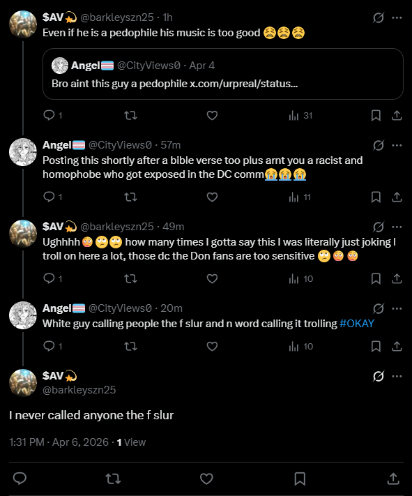 Bro thinks he has a voice here