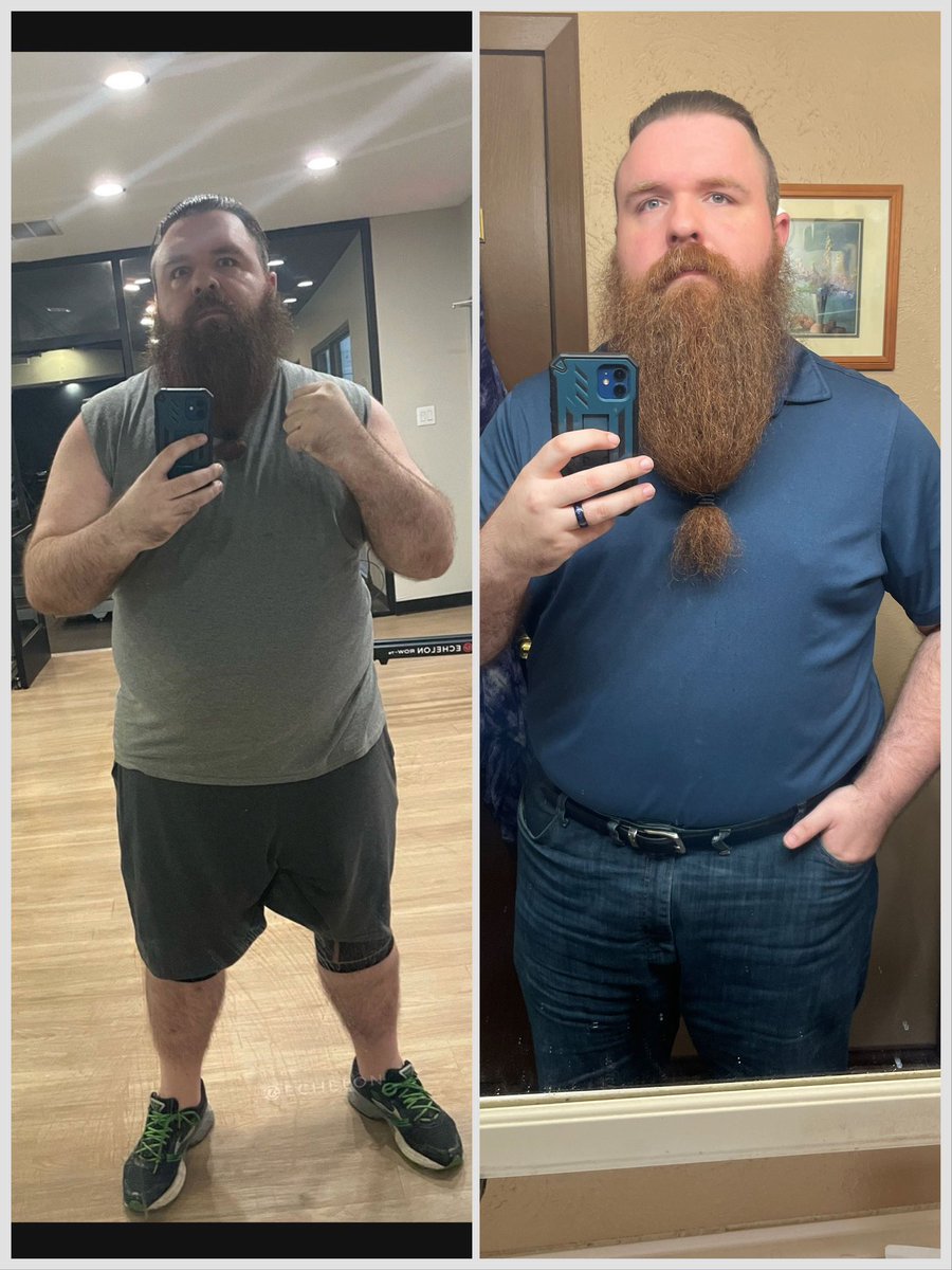 Three months ago, I decided to change for the better.

343 lbs to 299 lbs.
Down inches off my waist. Up in strength, energy, and confidence.

Proud of how far I’ve come. Humbled knowing I’m not done yet.

Thanks to everybody who’s supported me along the way.