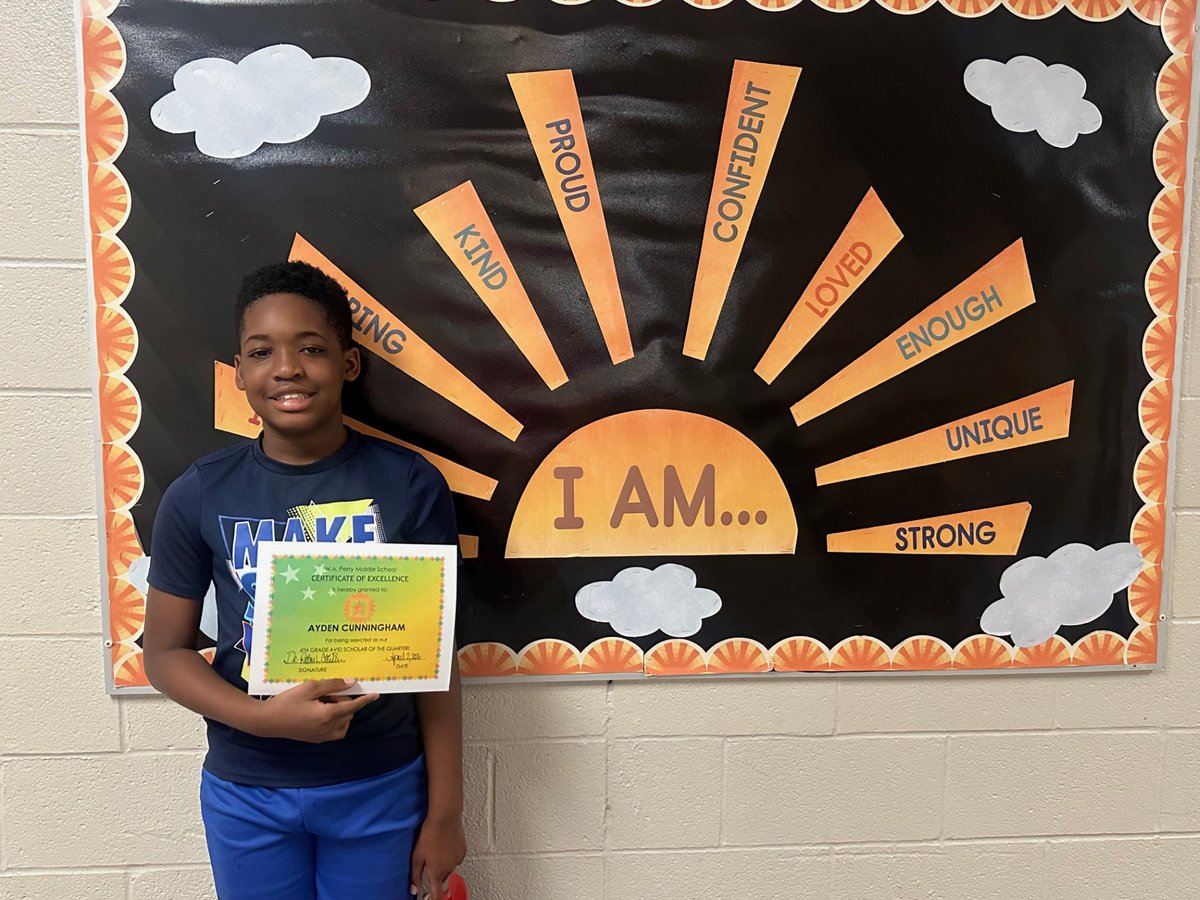 WAPerryMS's tweet photo. Congratulations to our AVID Scholars of the Quarter for the 3rd Quarter. Please join us in celebrating:
✨ Ayden Cunningham (6th Grade)
✨ Meyah Brown (7th Grade)
✨ Jayden Taylor (8th Grade)
These outstanding scholars have demonstrated determination, leadership, and a strong commitment to academic excellence. They consistently model what it means to stay focused, stay organized, and strive toward college and career readiness. We are so proud of you. Keep shining and keep aiming high. #WinTogether @AVIDEasternDiv @AvidSoutheast @RSD1_AVID @flanders94