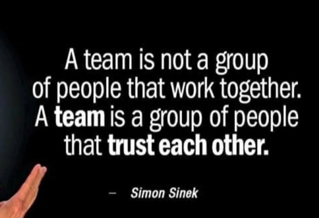 NancyPadberg's tweet photo. A team is a group of people who trust each other. #culture #CEO More in new book, “How a CEO Built a healthy Culture on Trust, Respect &amp; Avocados” #leadership https://t.co/aXXDhYxdNH