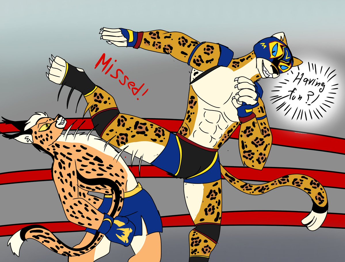 YahyaSobhi3077's tweet image. Just a friendly match with @ArWoulf ,  @b_marqueza34142 @CarlosEnespa @MichaelBla18057 , #furry #furryart #kickboxing #wrestling