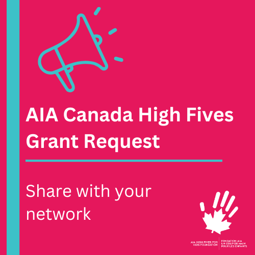 AIAofCanada's tweet photo. The High Fives for Kids Foundation is now accepting funding requests from registered Canadian charities! 

Apply here: https://t.co/zKggwwtk3R https://t.co/0s6V4M7b75
