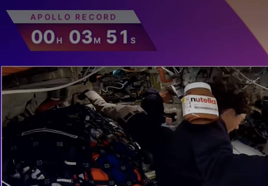 HeatherAnneFit's tweet photo. @NutellaGlobal 
You are making history flying around the Integrity. @NASA 
NUTELLA IS ON THE LOOSE! https://t.co/xtL70blG3X