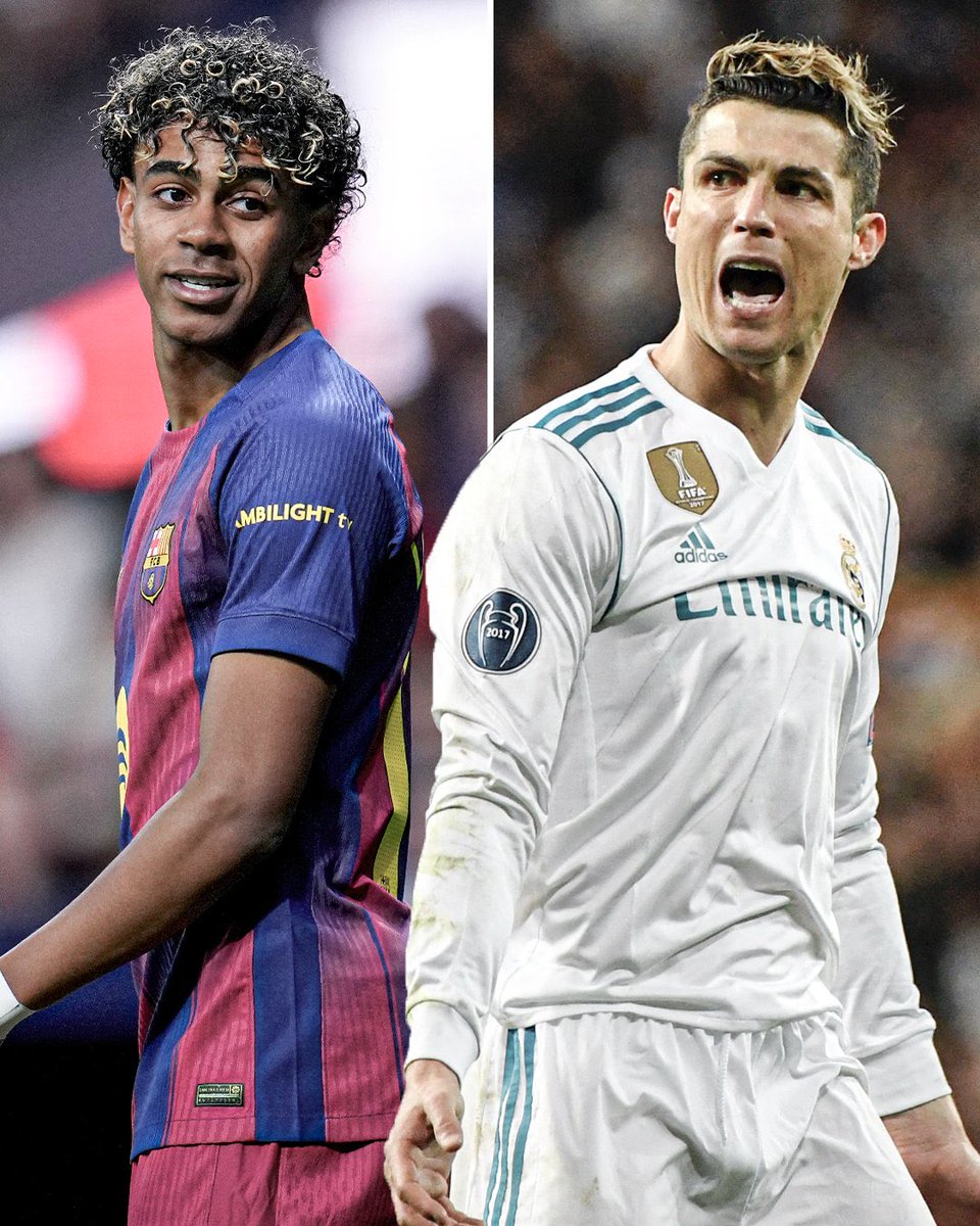 CTFutbolTR's tweet photo. Barcelona bu sezon LaLiga şampiyonu olursa Lamine Yamal (18 yaşında), Cristiano Ronaldo'dan daha fazla LaLiga şampiyonluğu yaşamış olacak. https://t.co/9F64aqDgpV