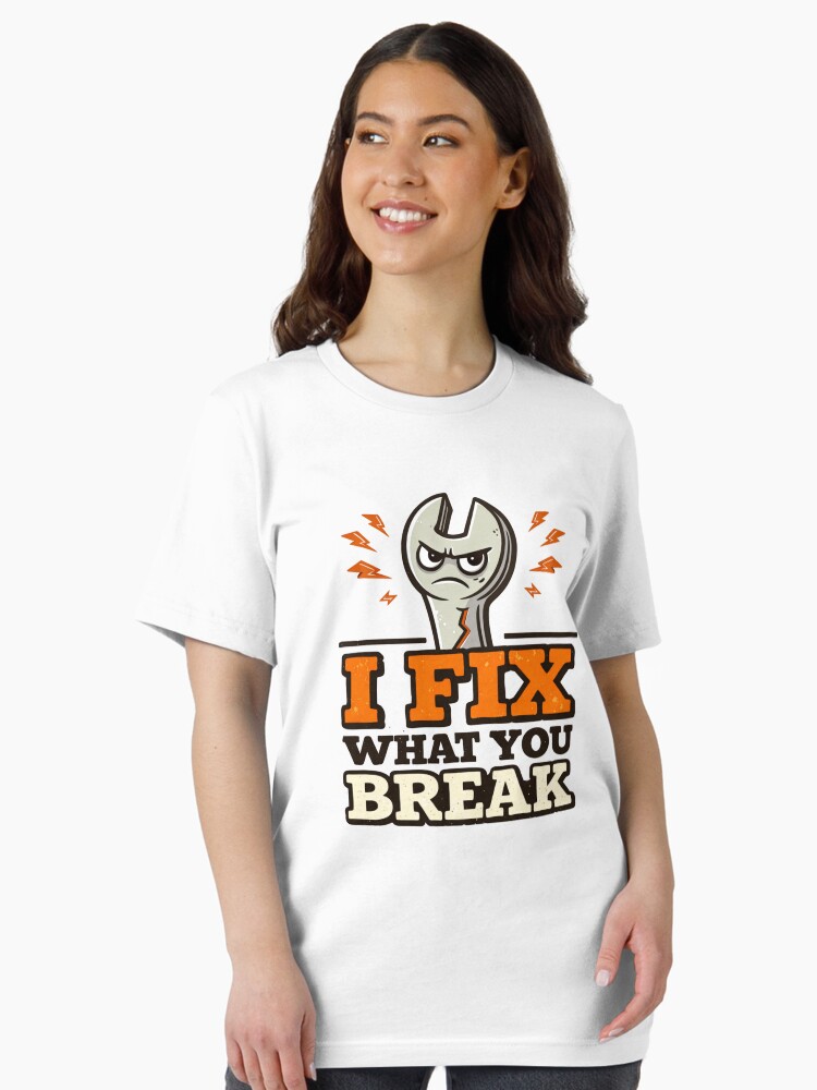 ShemoRani's tweet photo. “I FIX WHAT YOU BREAK” 🔧😏

Perfect shirt for mechanics &amp; car lovers 🚗
Funny. Relatable. Bold.
Get yours now 👇
https://t.co/iZndJvs9Tt

#mechanic #funnyshirt #cartok #garagelife #bluecollar #giftideas #AngelReese https://t.co/avZmtysS5m