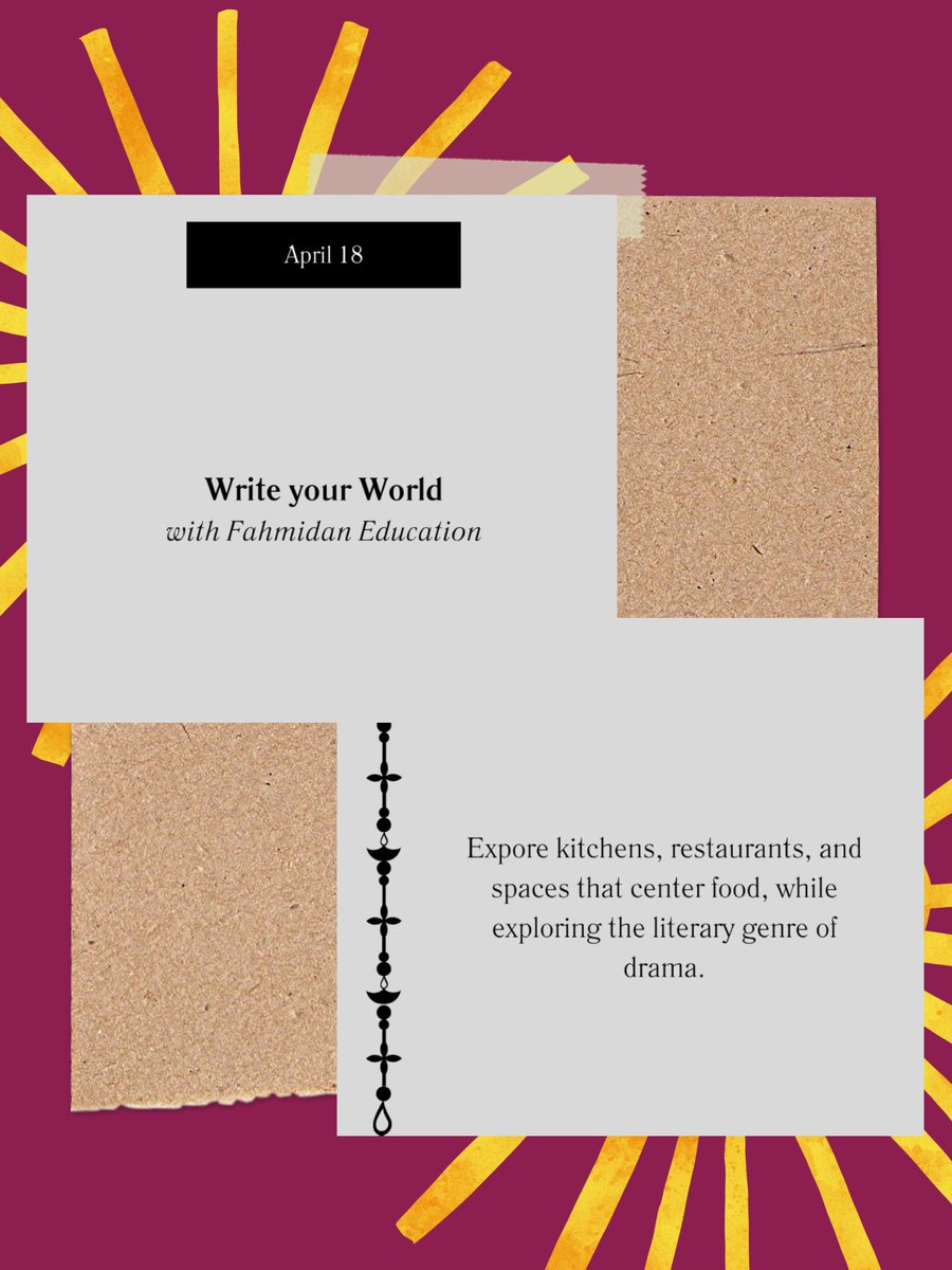 sfsucw's tweet image. #Writers of drama, @fahmidangroup  is hosting a #writingintensive with Nandita Dinesh on April 18th, 2026, 7 - 11 AM.

🌟 This #workshop will take you into the places around you, &amp;amp; your work will be featured in a special issue of #FahmidanPublishing.

📎 nanditadinesh.com/intensive