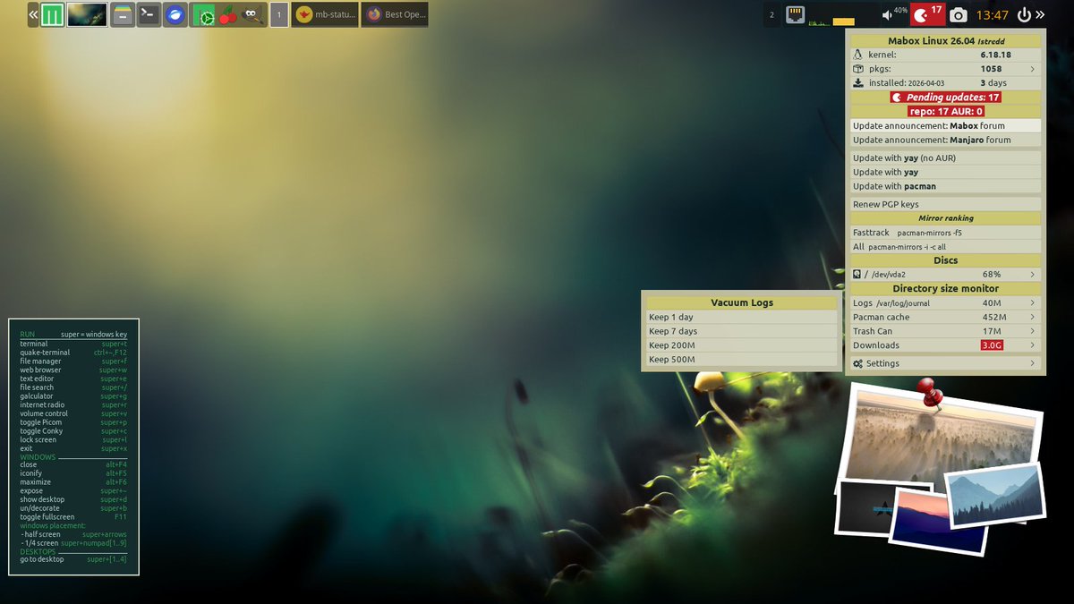 MaboxLinux's tweet photo. Panel in Mabox Linux functionality overview https://t.co/N92ljYIhM2