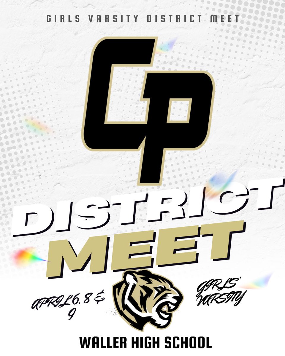 CyParkGirlsXCT1's tweet photo. It's Meet Week and Week Day for the Varsity Tigers! The squad takes on district competition at the 16-6A District Meet at Waller HS today, Thursday, and Friday.

Hope to see you there! https://t.co/c8D9j0DcYO