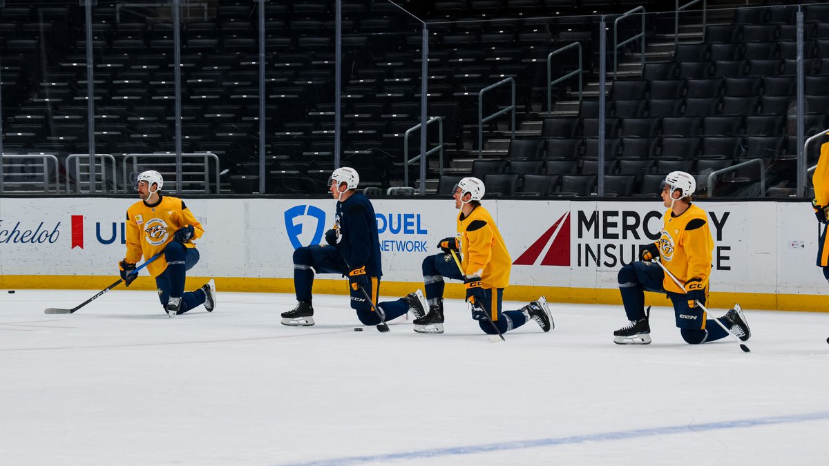 PredsNHL's tweet image. Everyone get your pregame naps in now, we got another evening of late night hockey! 🌙