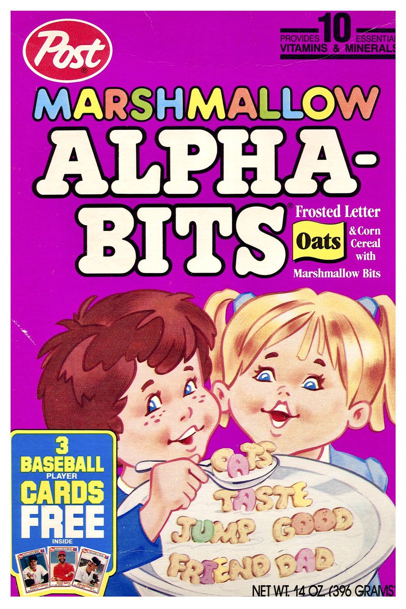 RetroNewsNow's tweet photo. 🥣1990 Retro Cereal:

— Marshmallow Alpha-Bits https://t.co/KR5W5lIdnP
