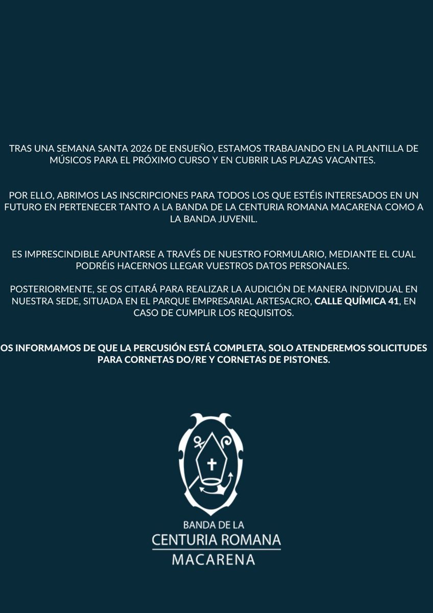 Banda Centuria Macarena tweet media