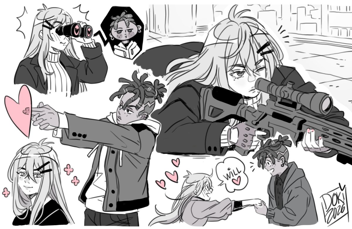 Dokinana's tweet image. ♡ Will x Ada (Oc)  ♡ ₍ᐢ. .ᐢ₎ ₊˚⊹♡  
Ada bodyguard x William protected!
  #ocart #drawingart #OCcharacter