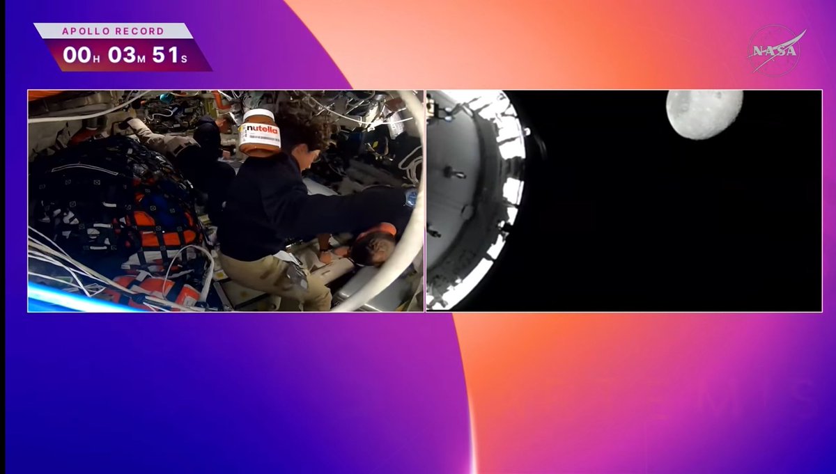 "Che universo sarebbe senza #nutella?"
#artemis2 
#nutellatothemoon