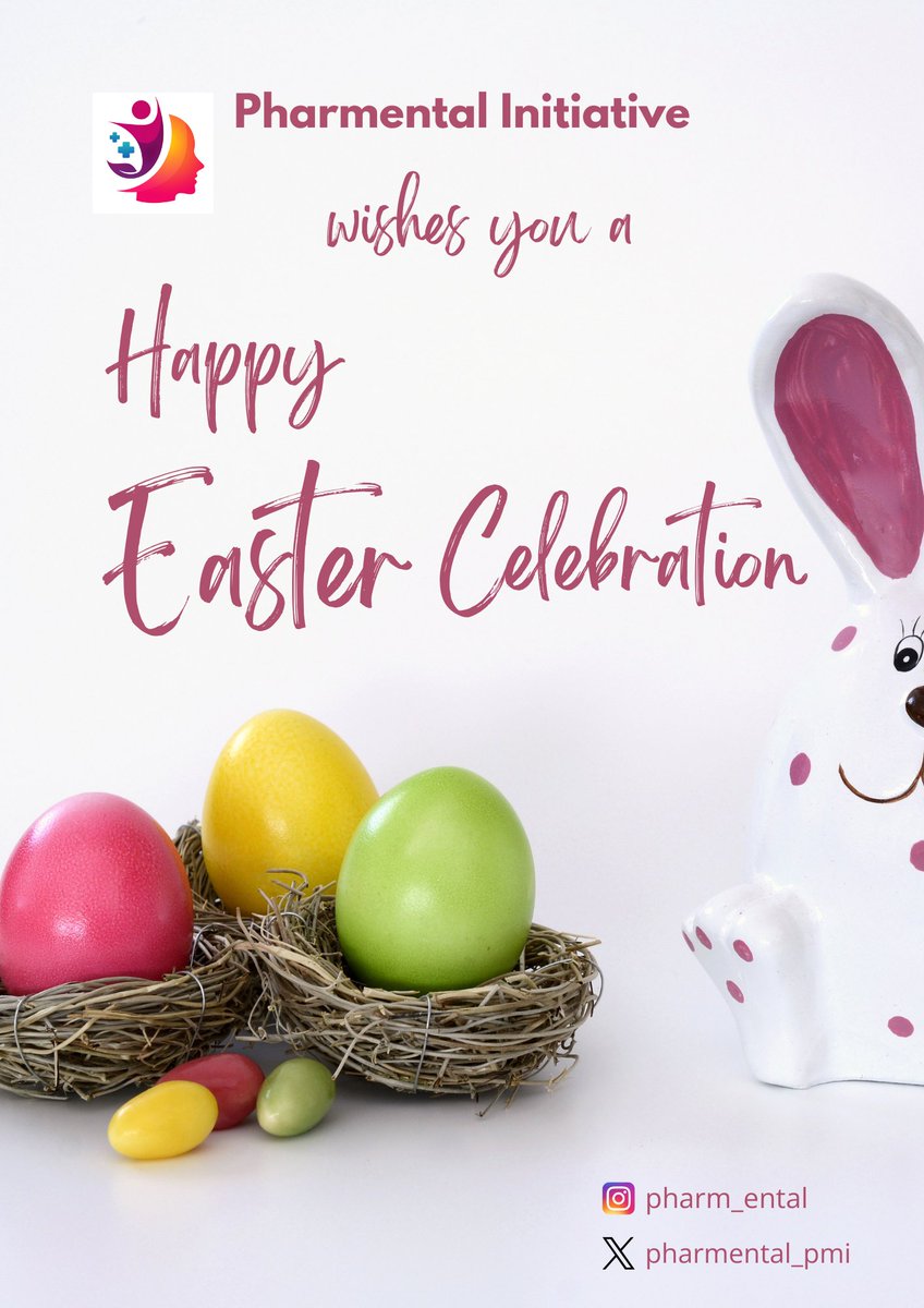 pharmental_pmi's tweet photo. May this Easter season bring your joy, peace, love and blessings!

From all of us at Pharmental Initiative, we say happy Easter 🎊

#easter #pharmental_initiative #mentalhealthadvocacy https://t.co/8AxldiMpmB