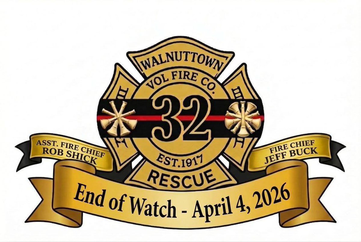 Today, we gather in solemn remembrance of Walnuttown Fire Chief Jeff Buck and Assistant Chief Robert Shick. We join in paying our respects and extend our deepest condolences to your families and all those affected by this tragic loss.