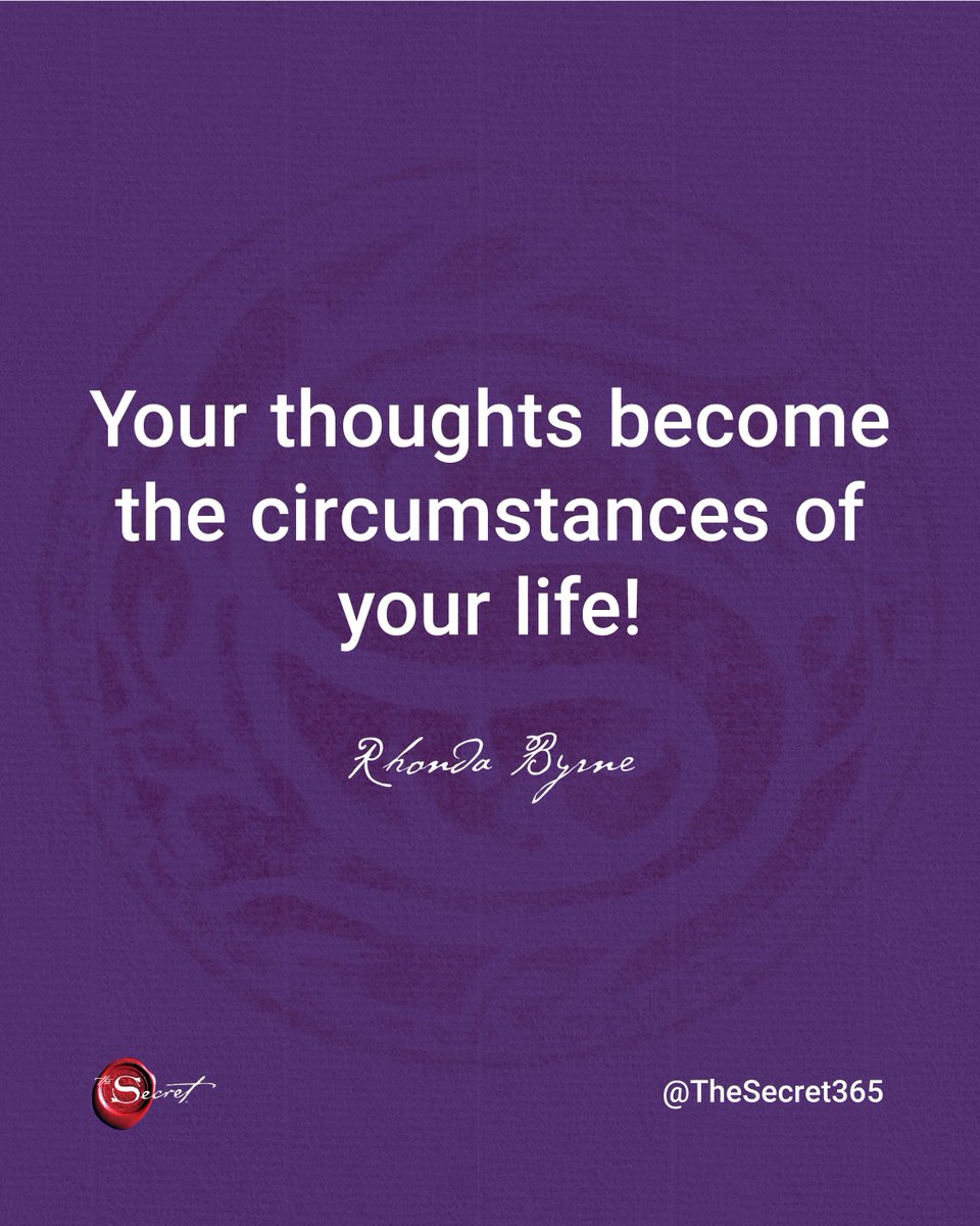 thesecret's tweet image. Set your intentions for today!  What are you manifesting?

"Your thoughts become the circumstances of your life!"

#RhondaByrne #TheSecret #lawofattraction #loa #visualization #manifestation #askbelievereceive