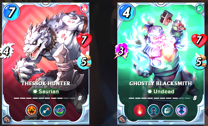 mattnyy84's tweet photo. Crafted enough of the two new cards from land to reach level 8 which is a max common in GOLD tier for when modern brackets launch.
Who knows maybe I hit some Gold Foils or better in the raffle draw & these go up for rentπ€
#playtoearn #web3gaming #splinterland #tcg https://t.co/WxifAZntlu