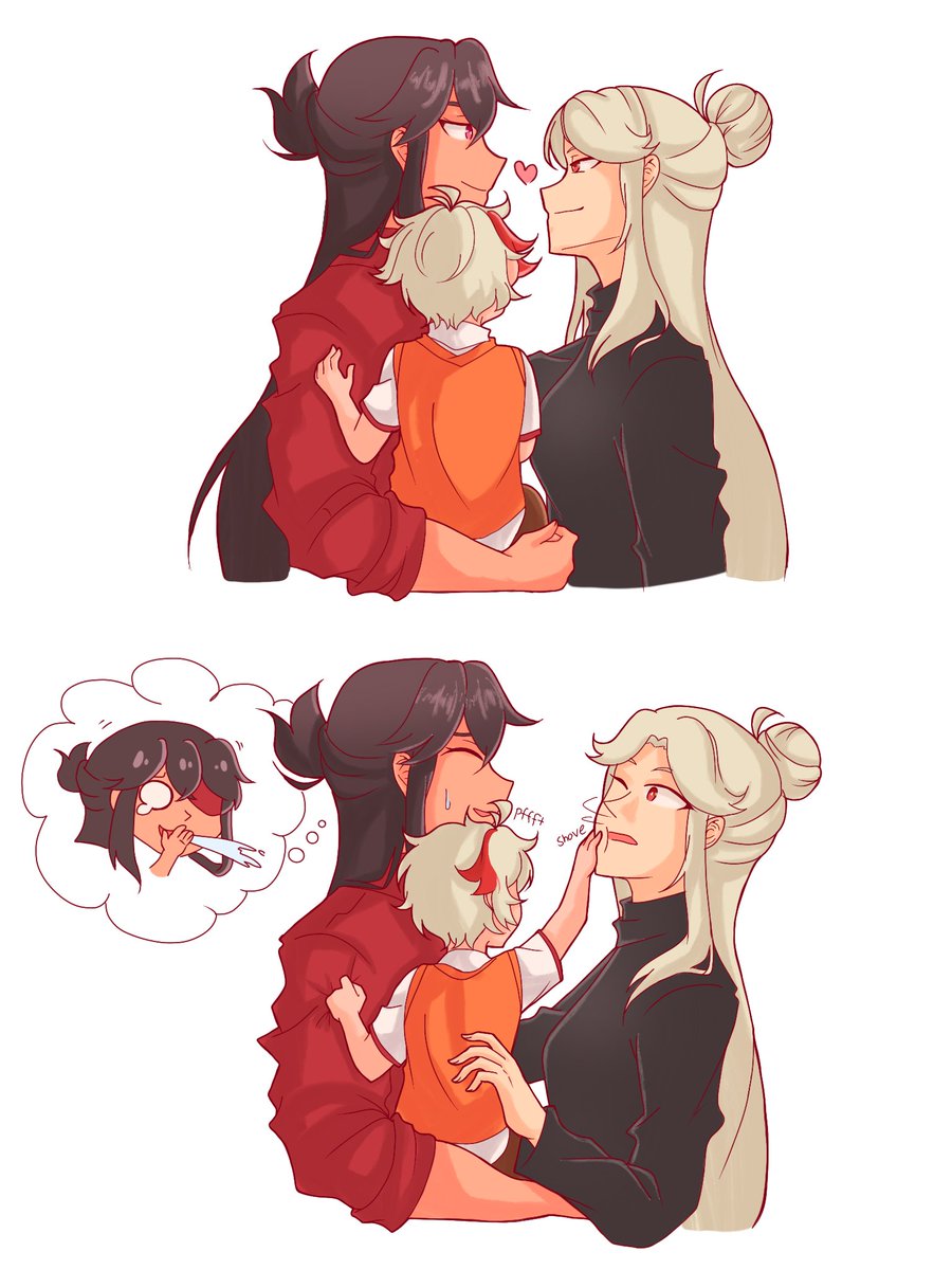 meirisuuu's tweet photo. looking back at my old genshin art...and I may not have pregnant ningguang but I do have these...I still think they're cute #beiguang https://t.co/Nn8XKxDw5a