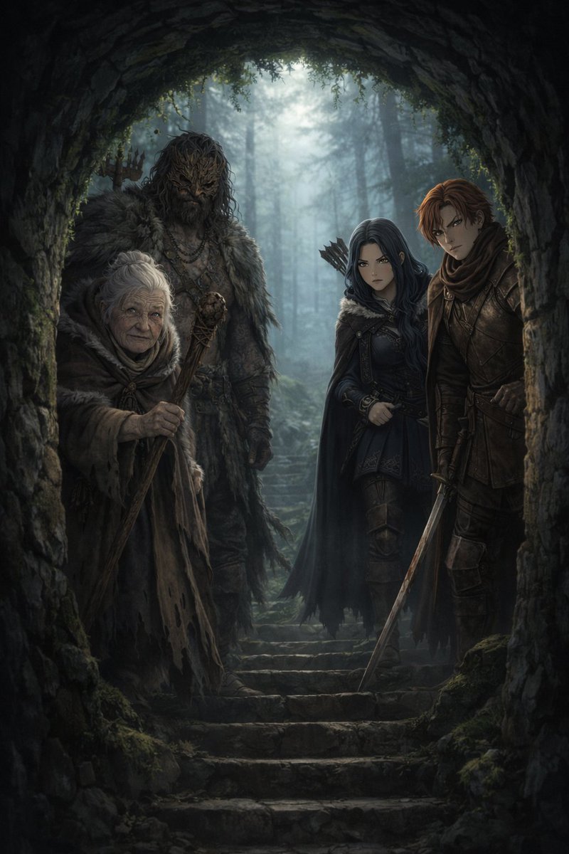 Lerith64's tweet photo. "Des cinquante hommes de l'expédition disparue, nous n'avons trouvé  qu'un survivant. Edogai était dans un sale état mais le plus étrange est  qu'il se soit lui-même enfermé alors qu'il aurait pu fuir la corruption  dans ce souterrain"(Symbaroum) 
#roleplay #oc #CreativeAI #AIArt https://t.co/O0Ta81AkPT