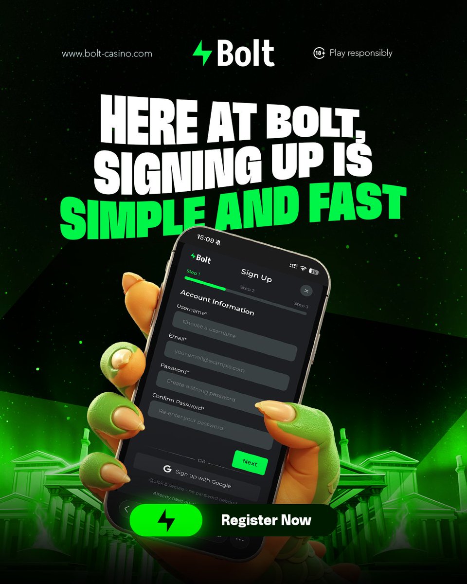 CasinoBolt's tweet photo. Still not on Bolt? 👀
You’re literally seconds away from getting started ⚡
Fast signup. Instant Withdrawals. Dedicated Support. Big wins waiting.

👉 https://t.co/pWriH3oCkI https://t.co/SKzTwJrziX