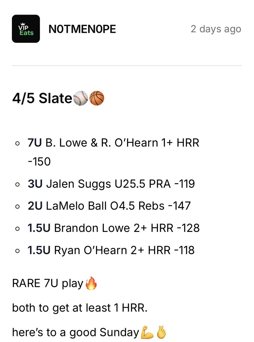 VIP Eats tweet media