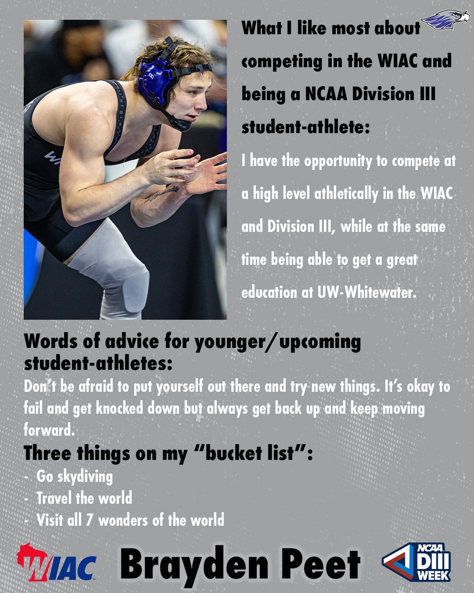 wiacsports's tweet photo. #WIACTENNIS #WIACTF #WIACVB #WIACWRESTLE | As we are celebrating #D3Week, get to know some of the WIAC student-athletes.
#ExcellenceInAction
#d3wrestle
#d3tf
#WIACVB
#d3tennis https://t.co/BFmfxPRghN