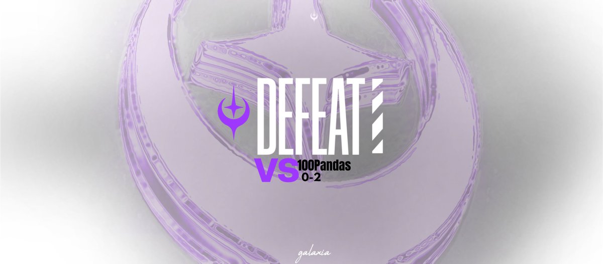 galaxiaesports7's tweet photo. MATCHDAY RESULT – FSN Masters Round 2

We fall short against 100Pandas with a 0-2 scoreline in Round 2 of FSN Masters.

Not the result we were aiming for, but every game is a lesson. We take this setback on the chin, regroup, and come back stronger.

Heads up. Eyes forward. https://t.co/LmoyY5gKdT