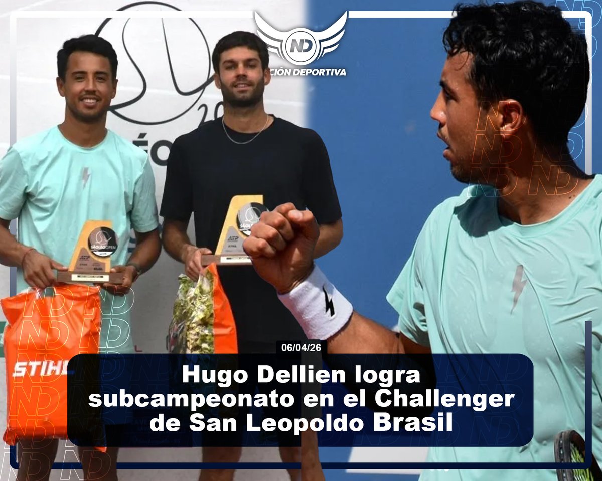 NacionDeportBo's tweet image. 🎾Hugo Dellien cae en la final del Challenger de San Leopoldo, pero suma puntos clave para el ranking ATP 🇧🇴🔥

✅Lee más📄
gocommunicationbol.com/?p=1862

🟢Únete a nuestro WhatsApp📲
chat.whatsapp.com/HcPXu0krtwm2Ba…

#HugoDellien #Tenis #VamosBolivia