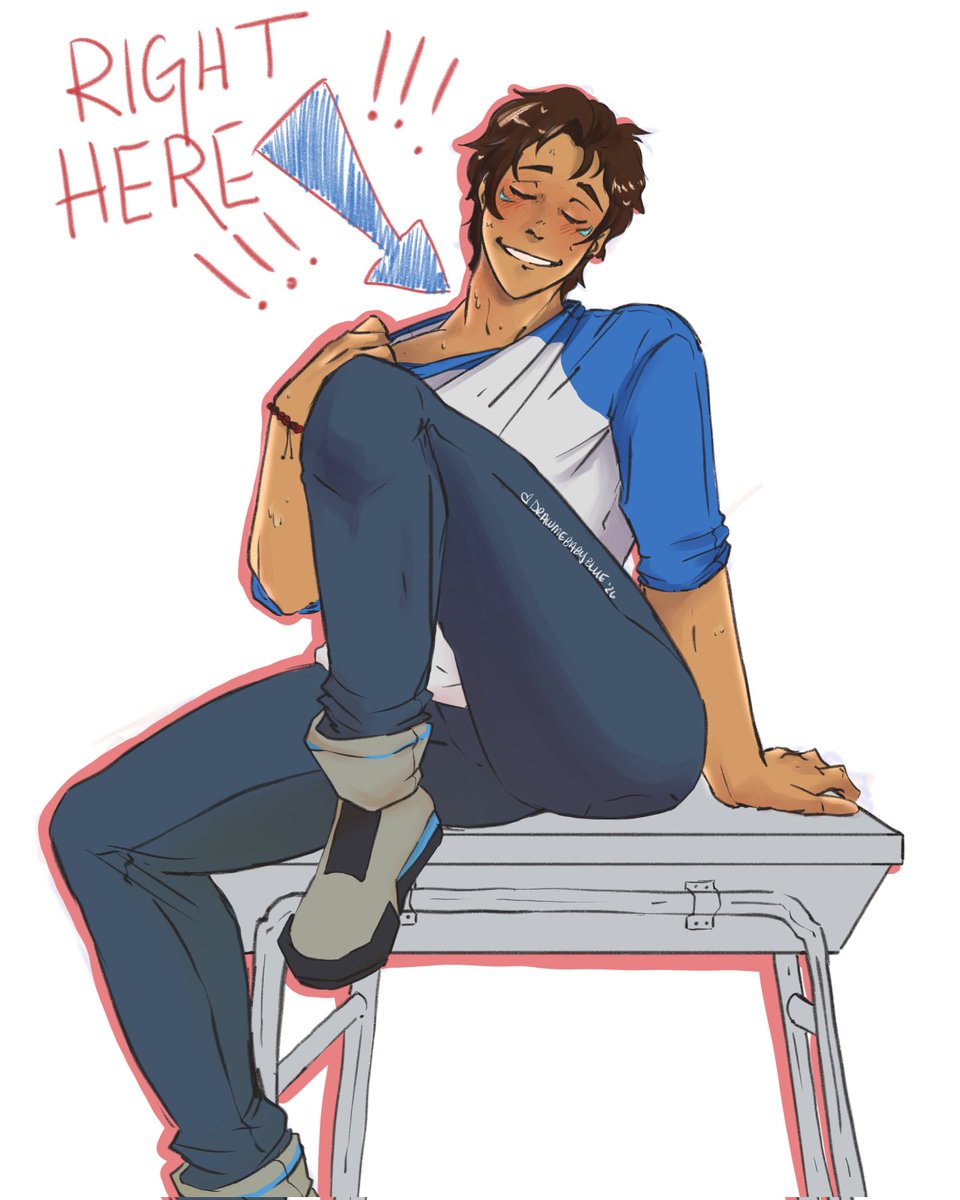 "IT SURE IS HOT IN HERE, SURE WOULD BE A SHAME IF A LARGE GALRA MAN CAME AND COOLED ME OFF"