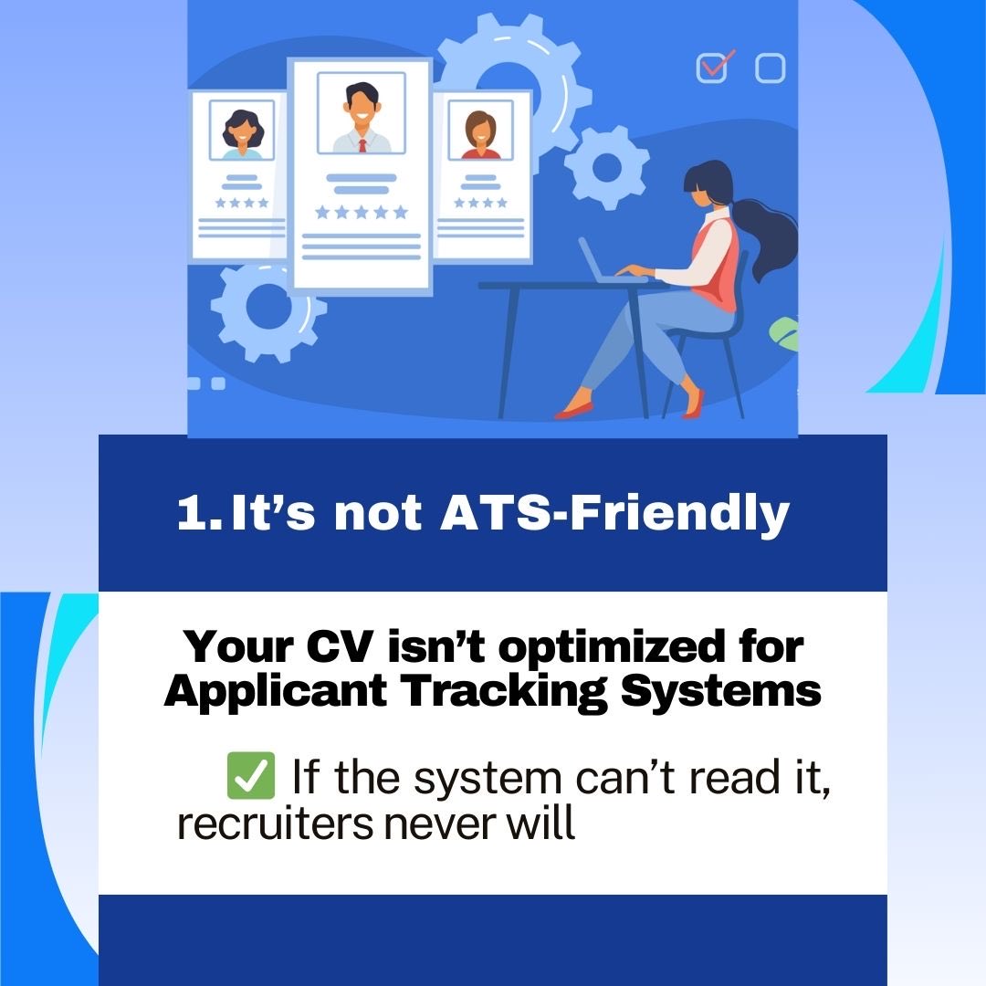 _glowcareers's tweet photo. Your CV might be the reason you’re not getting callbacks… 👀

In 2026, job applications are more competitive than ever and small mistakes can cost you big opportunities.

Here are 3 reasons your CV could be rejected.
#glowcareers #cvtips #jobsearch2026 #careergrowth #resumehelp https://t.co/AYQzJQc20B