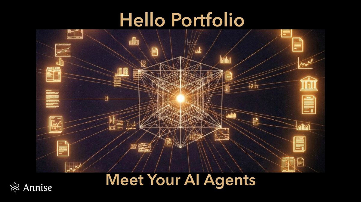 Annise_io's tweet photo. Your wealth has grown complex.

Multiple custodians. A maze of trusts. PE, real estate, tax layers everywhere.

Old tools can't keep up.

Hello Portfolio, Meet Your AI Agents.

Four AI agents are now live.

Ready for a smarter way? 👇

https://t.co/9ePeFJYvUC https://t.co/5IjdEAgtUs
